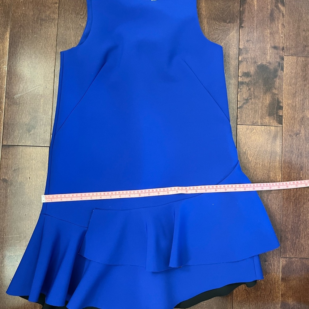 H&M Royal Blue scuba asymmetrical hem cocktail dress size 10 - Picture 12 of 13